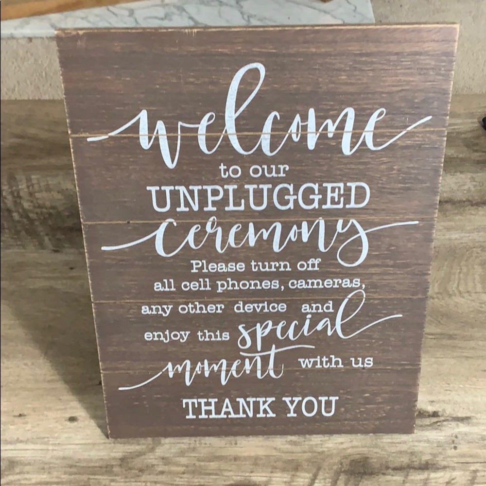 Wedding ceremony/reception signs